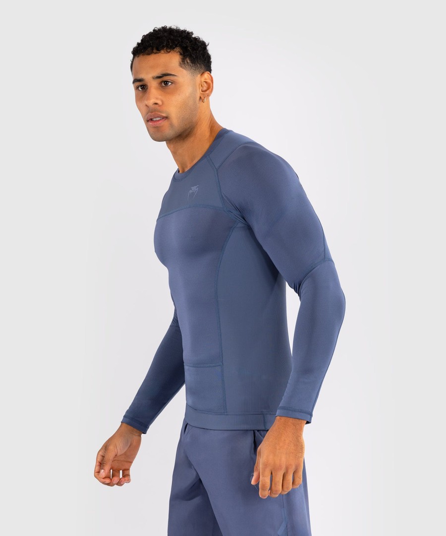 camiseta de proteção solar venum g-fit air masculina de manga comprida - azul nebuloso