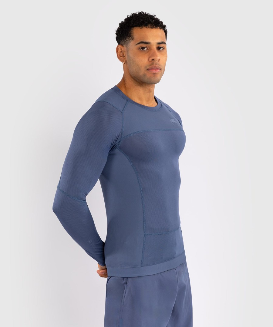camiseta de proteção solar venum g-fit air masculina de manga comprida - azul nebuloso