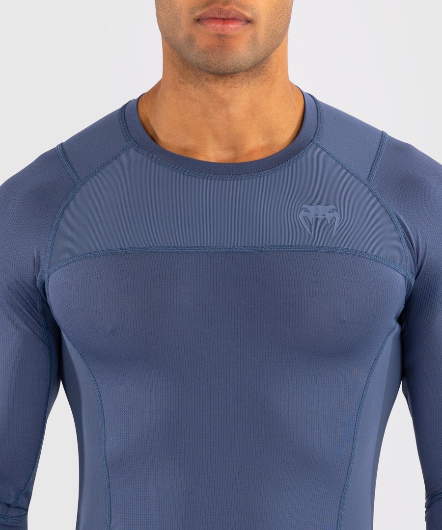 camiseta de proteção solar venum g-fit air masculina de manga comprida - azul nebuloso