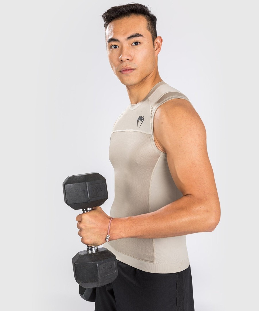 camiseta de proteção solar sem mangas venum g-fit air - areia