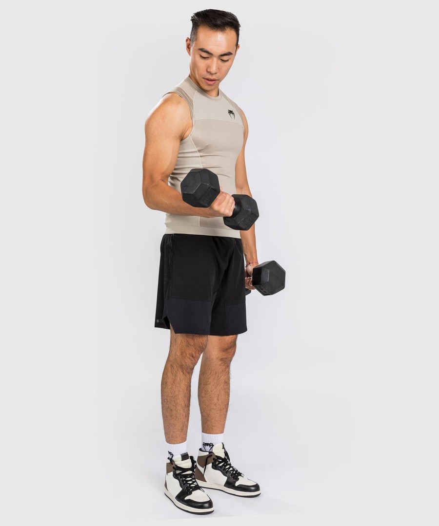 camiseta de proteção solar sem mangas venum g-fit air - areia