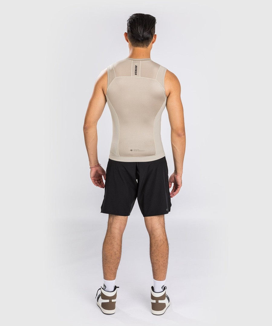 camiseta de proteção solar sem mangas venum g-fit air - areia