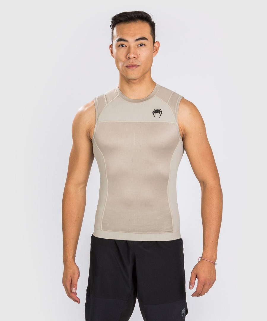 camiseta de proteção solar sem mangas venum g-fit air - areia