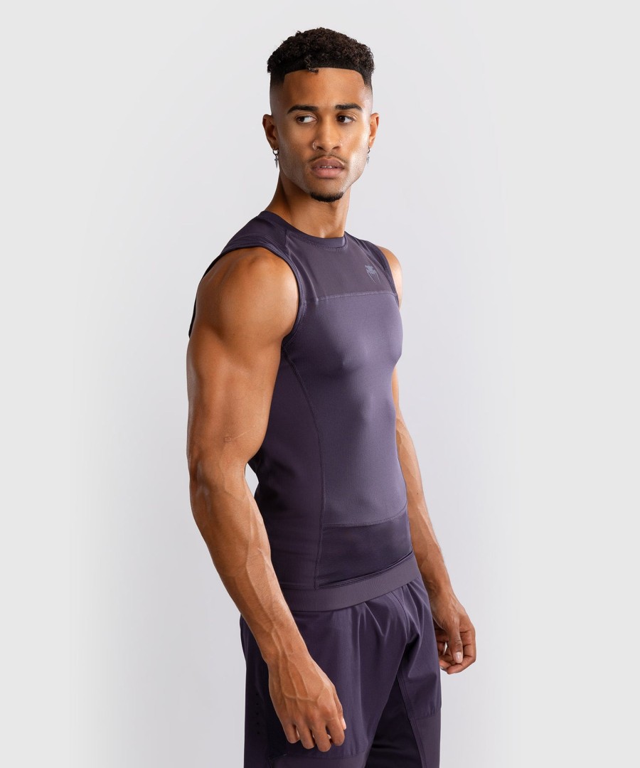 camiseta de proteção solar sem mangas venum g-fit air para homem - roxo escuro