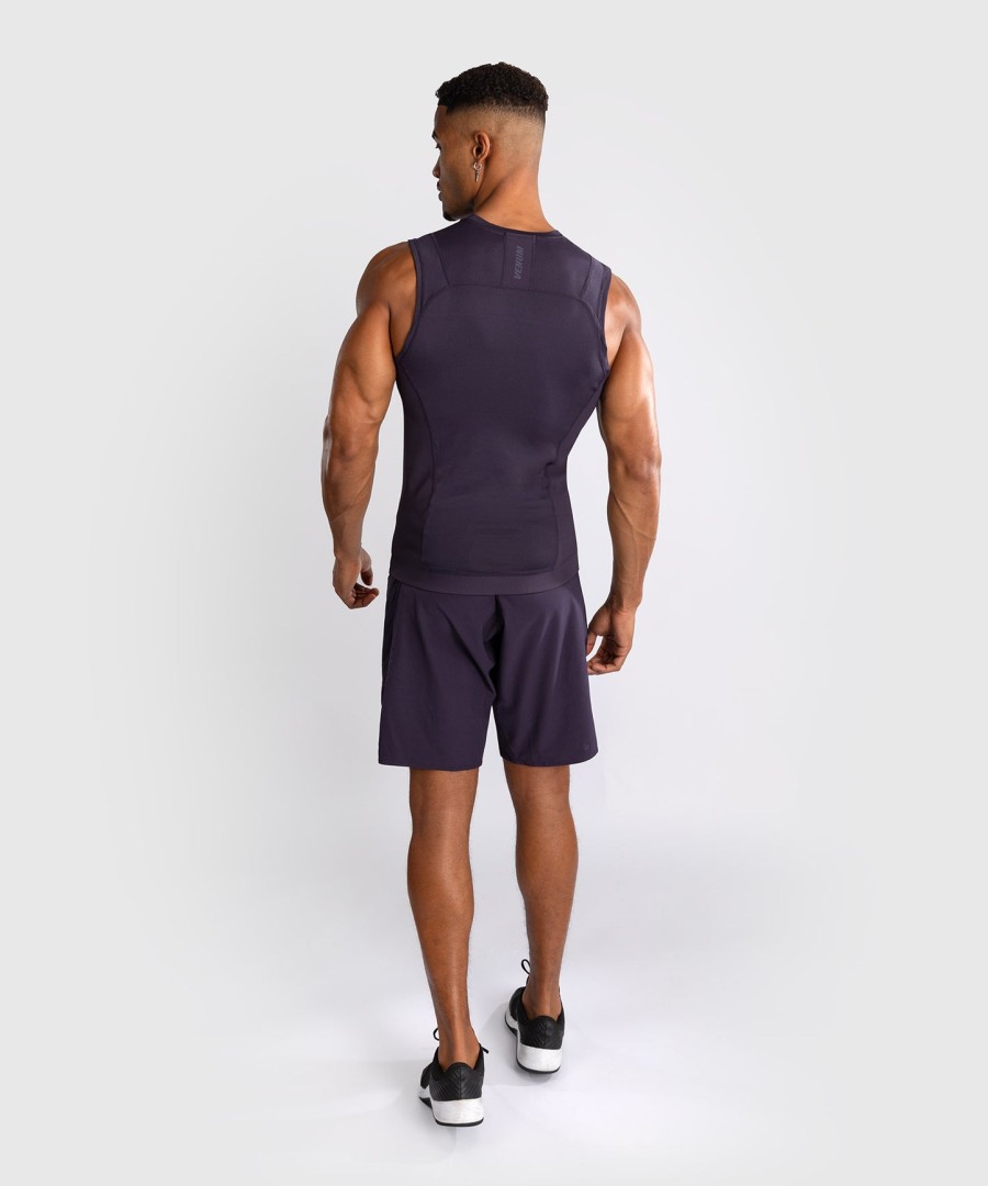 camiseta de proteção solar sem mangas venum g-fit air para homem - roxo escuro