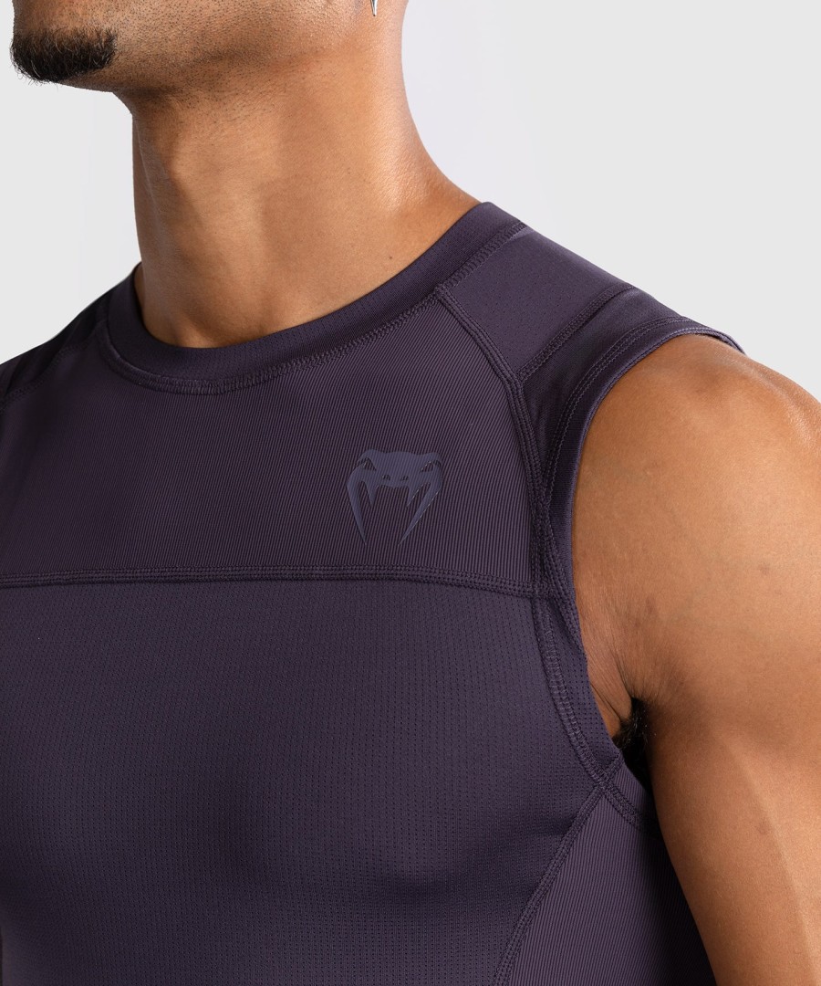 camiseta de proteção solar sem mangas venum g-fit air para homem - roxo escuro