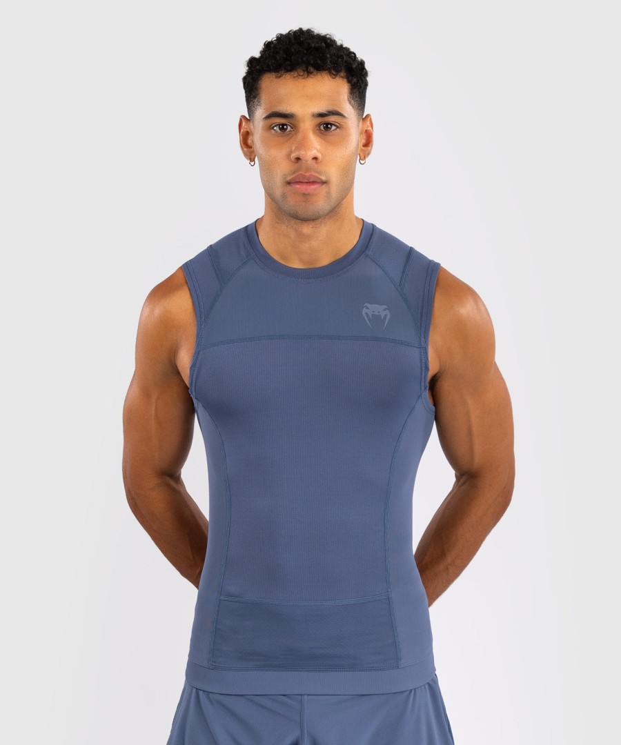 camiseta de proteção solar sem mangas venum g-fit air para homem - azul nebuloso