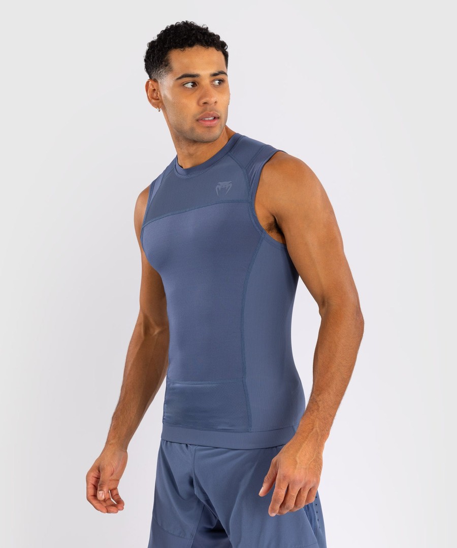camiseta de proteção solar sem mangas venum g-fit air para homem - azul nebuloso