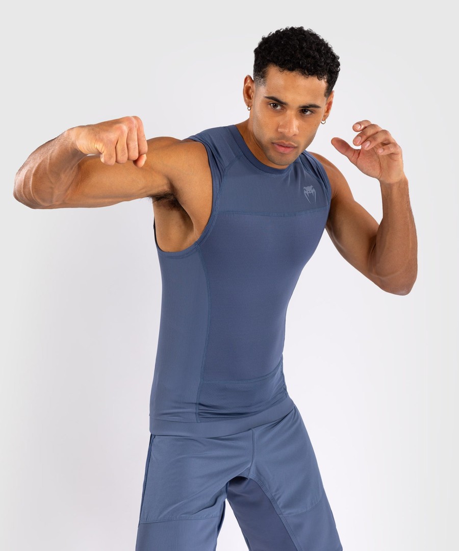 camiseta de proteção solar sem mangas venum g-fit air para homem - azul nebuloso