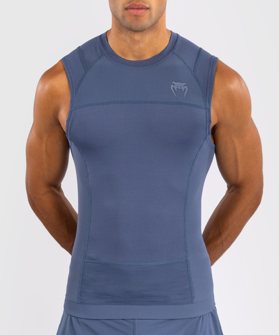 camiseta de proteção solar sem mangas venum g-fit air para homem - azul nebuloso