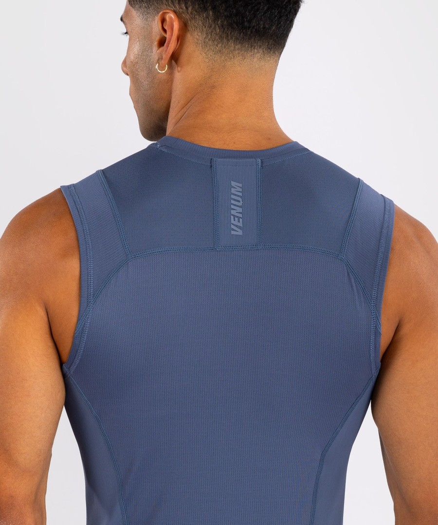 camiseta de proteção solar sem mangas venum g-fit air para homem - azul nebuloso
