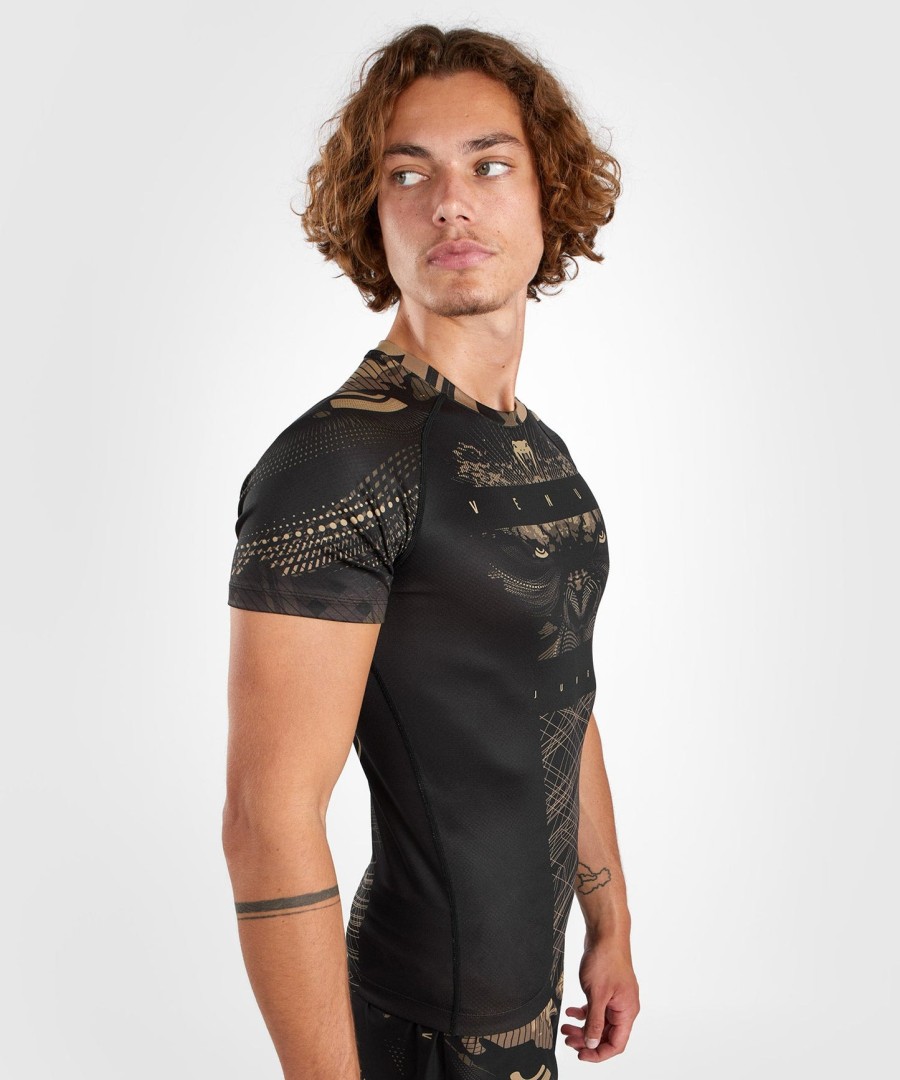 camiseta de proteção solar venum gorilla jungle de manga curta - pretoareia