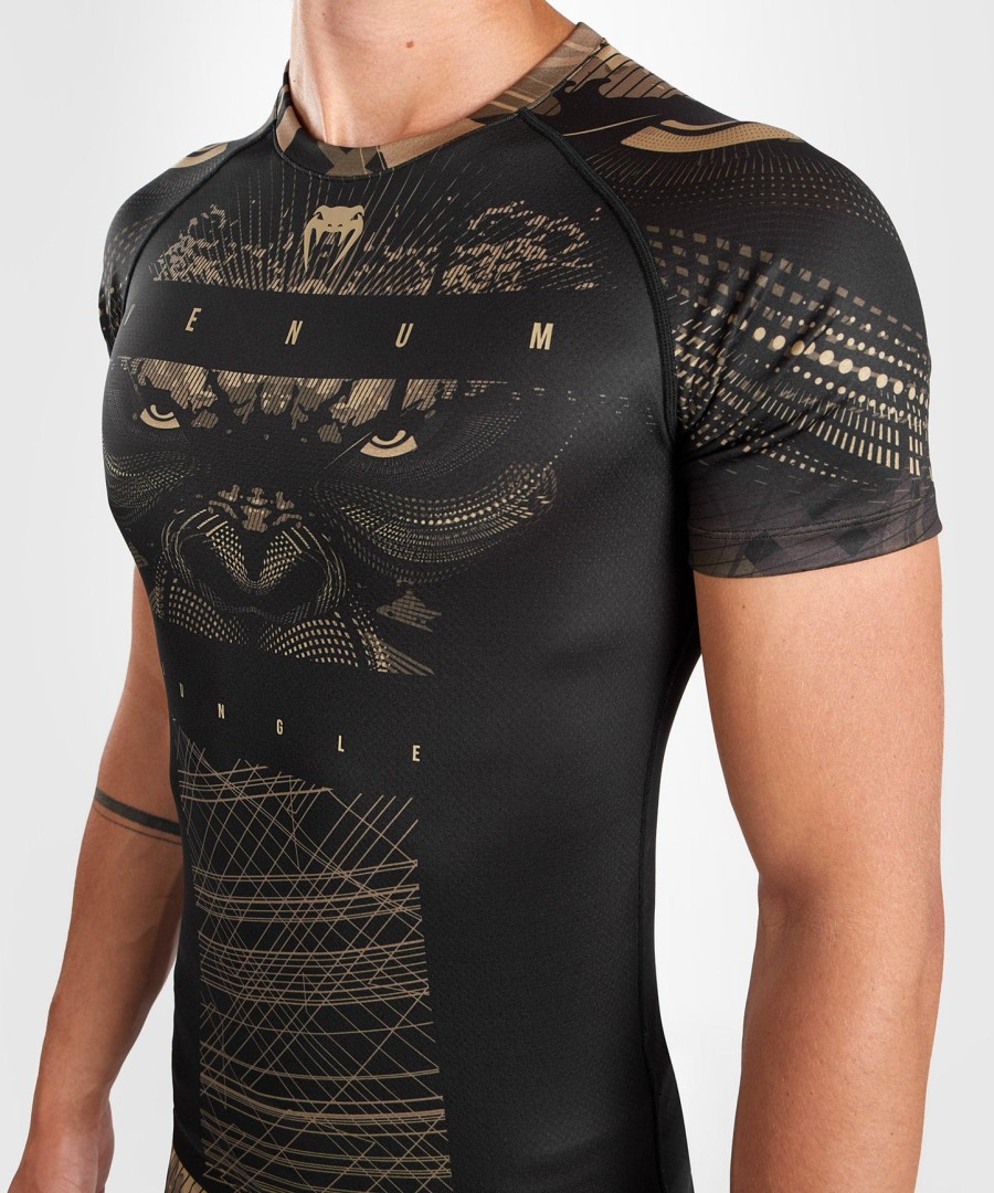camiseta de proteção solar venum gorilla jungle de manga curta - pretoareia