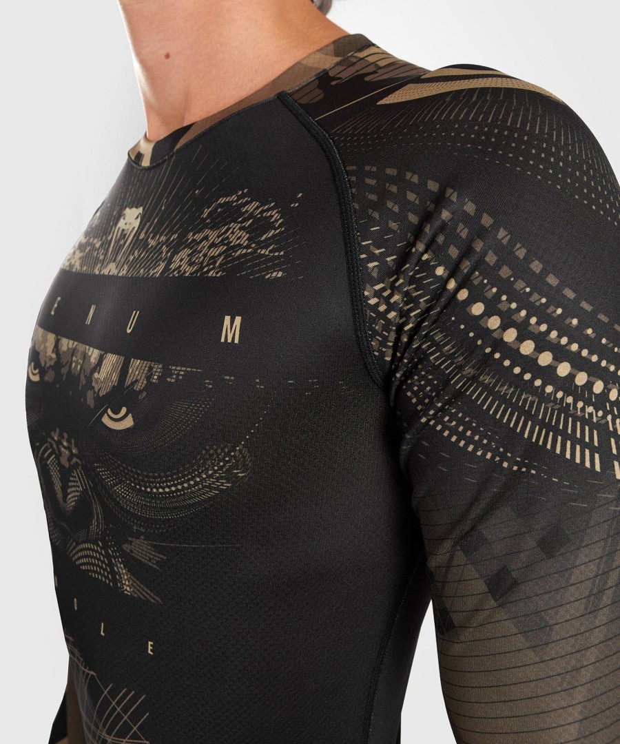 camiseta de proteção solar venum gorilla jungle de manga comprida - pretoareia
