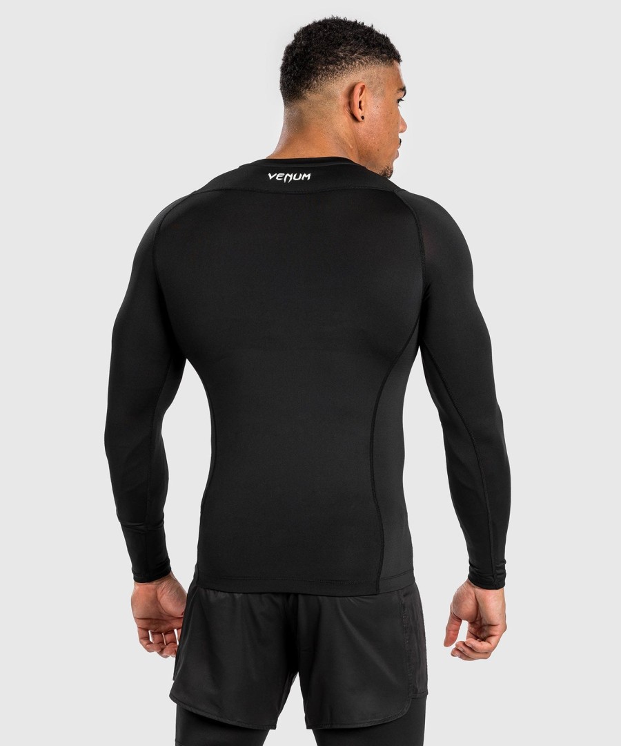 camiseta de proteção solar venum attack masculina de manga comprida - pretocinza