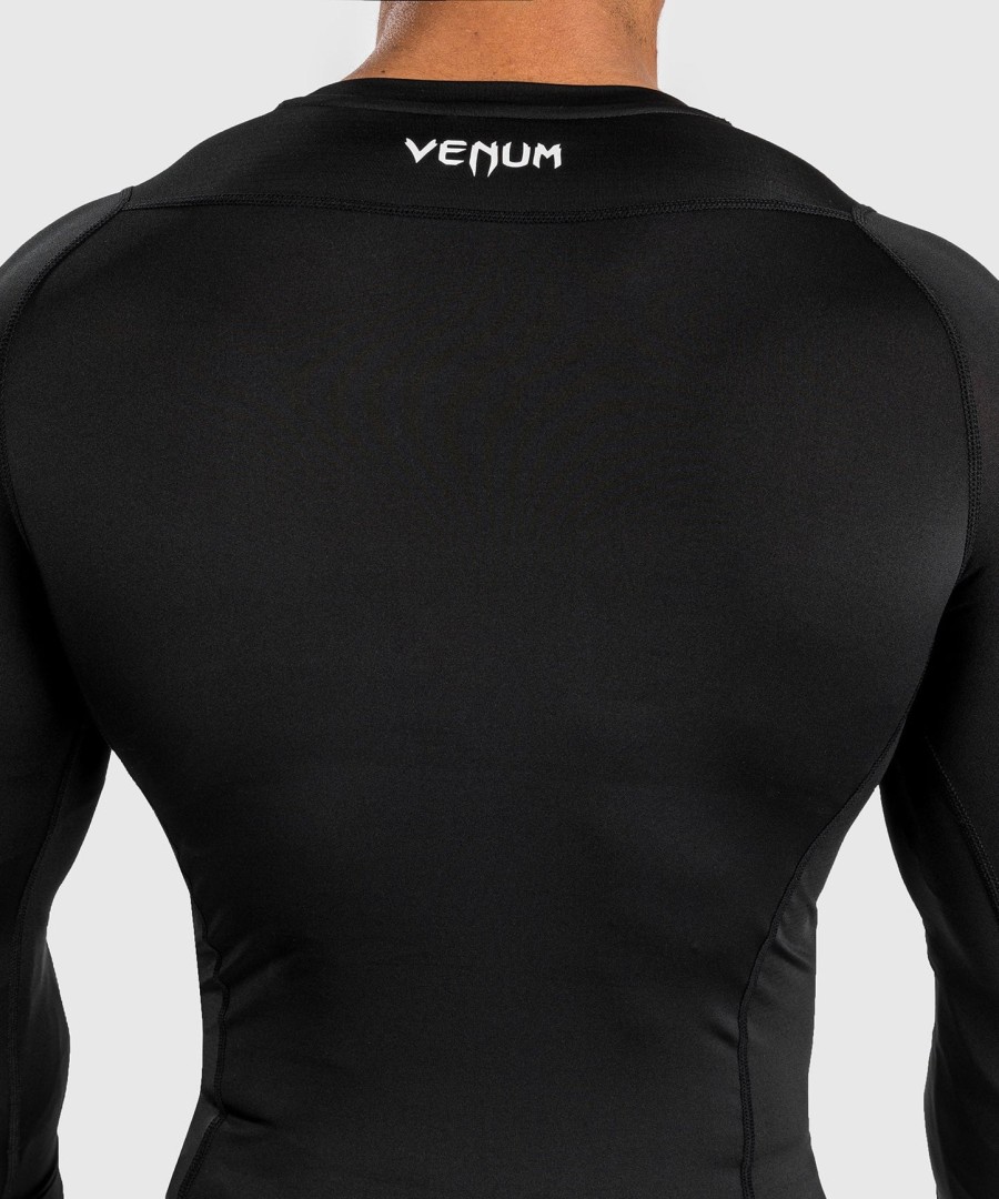 camiseta de proteção solar venum attack masculina de manga comprida - pretocinza
