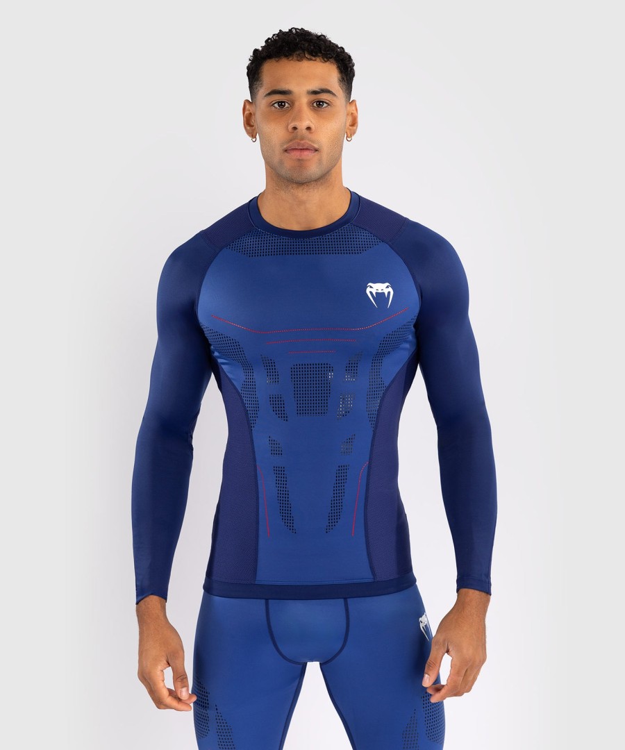 camiseta de proteção solar venum technical 3.0 de manga comprida - azul noite