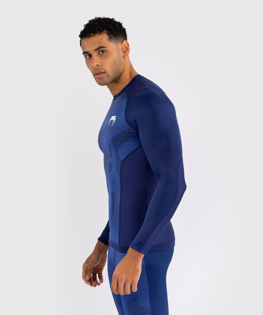 camiseta de proteção solar venum technical 3.0 de manga comprida - azul noite