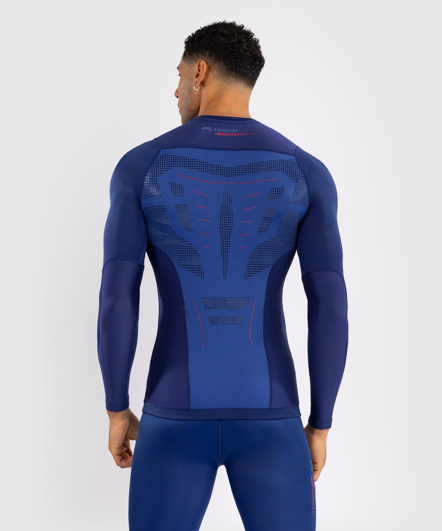 camiseta de proteção solar venum technical 3.0 de manga comprida - azul noite