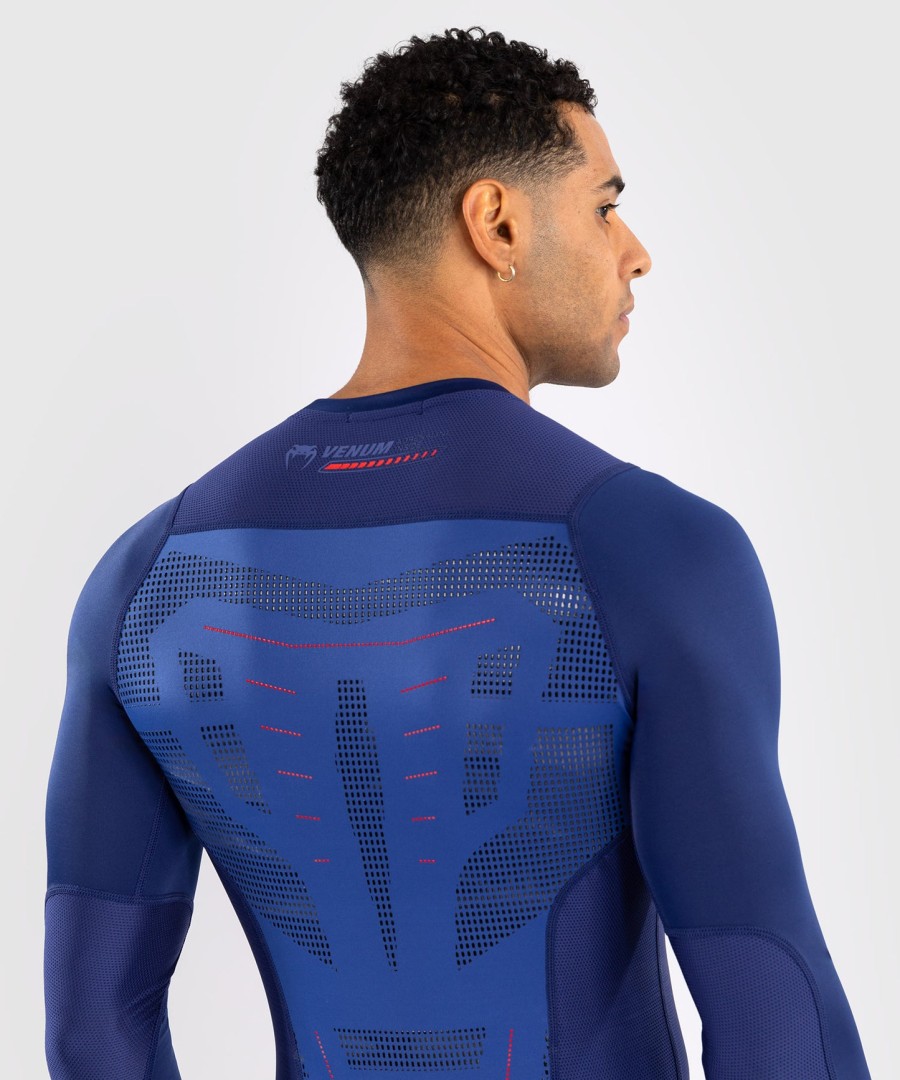 camiseta de proteção solar venum technical 3.0 de manga comprida - azul noite