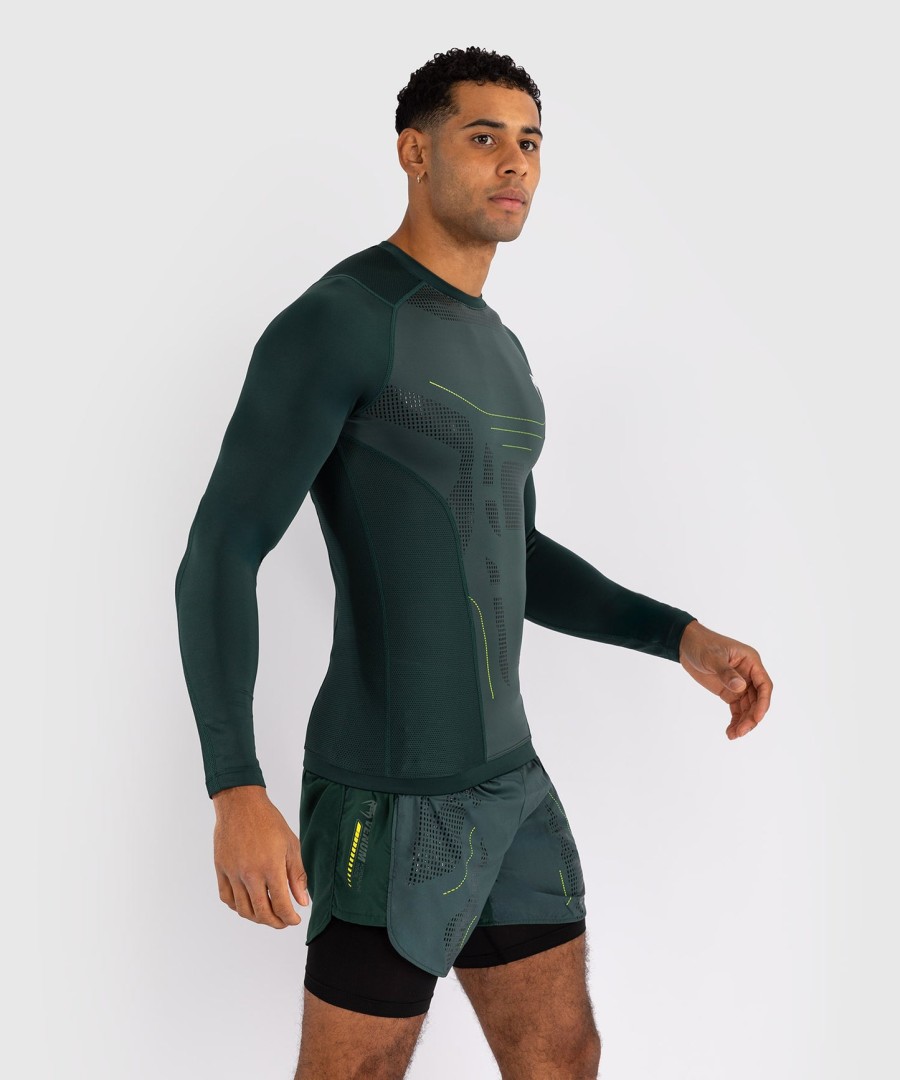 camiseta de proteção solar venum technical 3.0 de manga comprida - verde floresta
