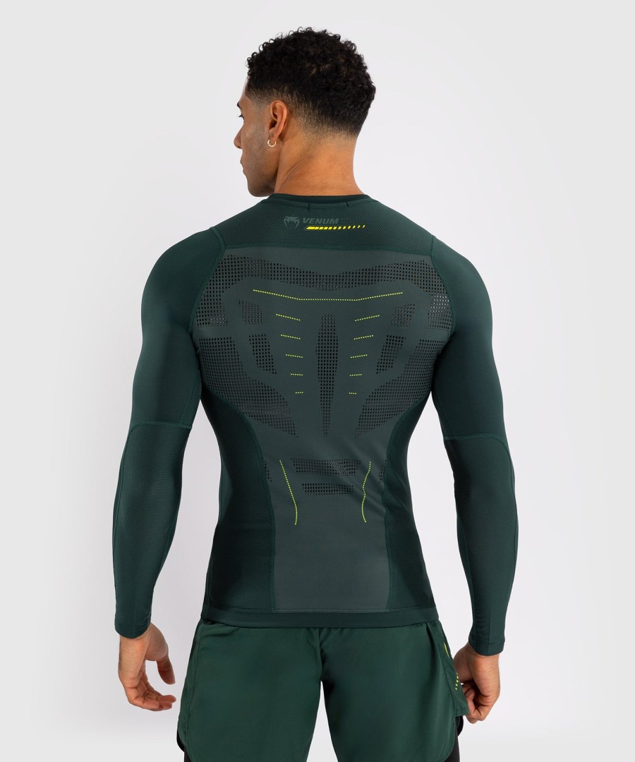 camiseta de proteção solar venum technical 3.0 de manga comprida - verde floresta