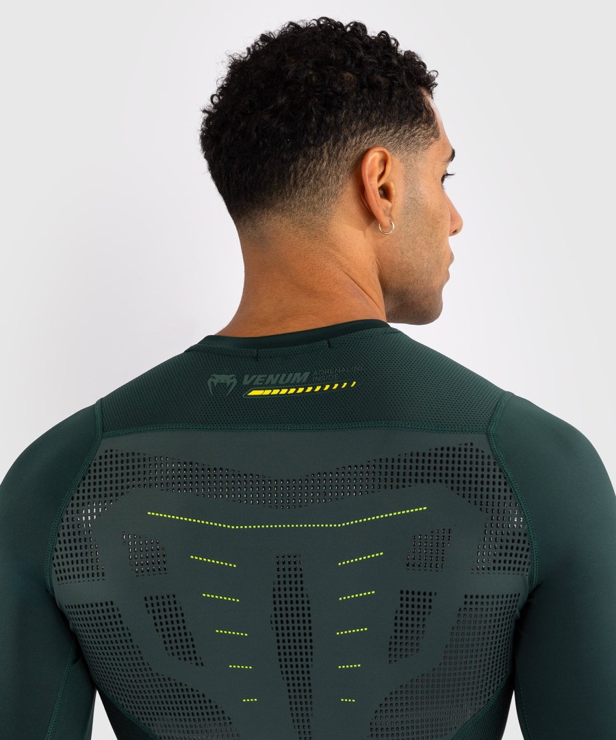 camiseta de proteção solar venum technical 3.0 de manga comprida - verde floresta