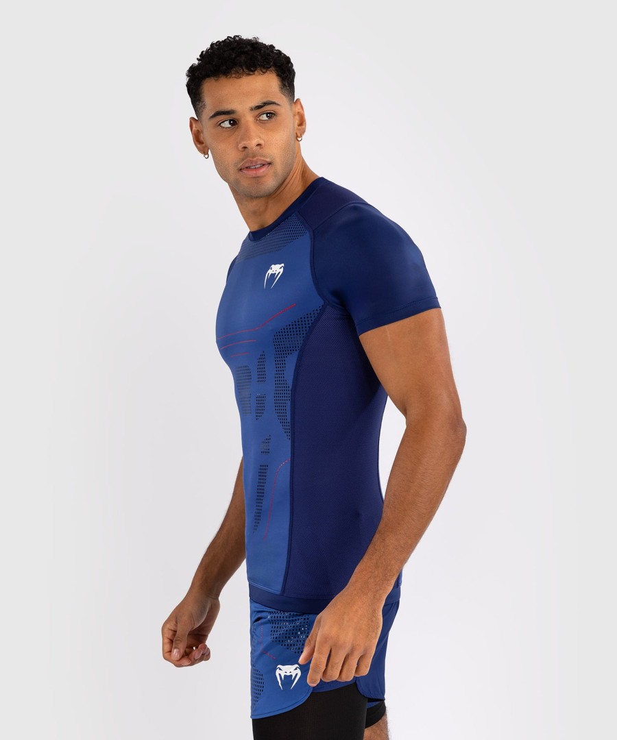 camiseta de proteção solar venum technical 3.0 de manga curta - azul noite