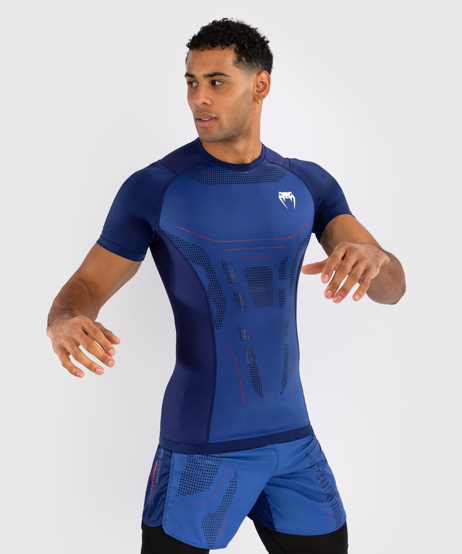 camiseta de proteção solar venum technical 3.0 de manga curta - azul noite