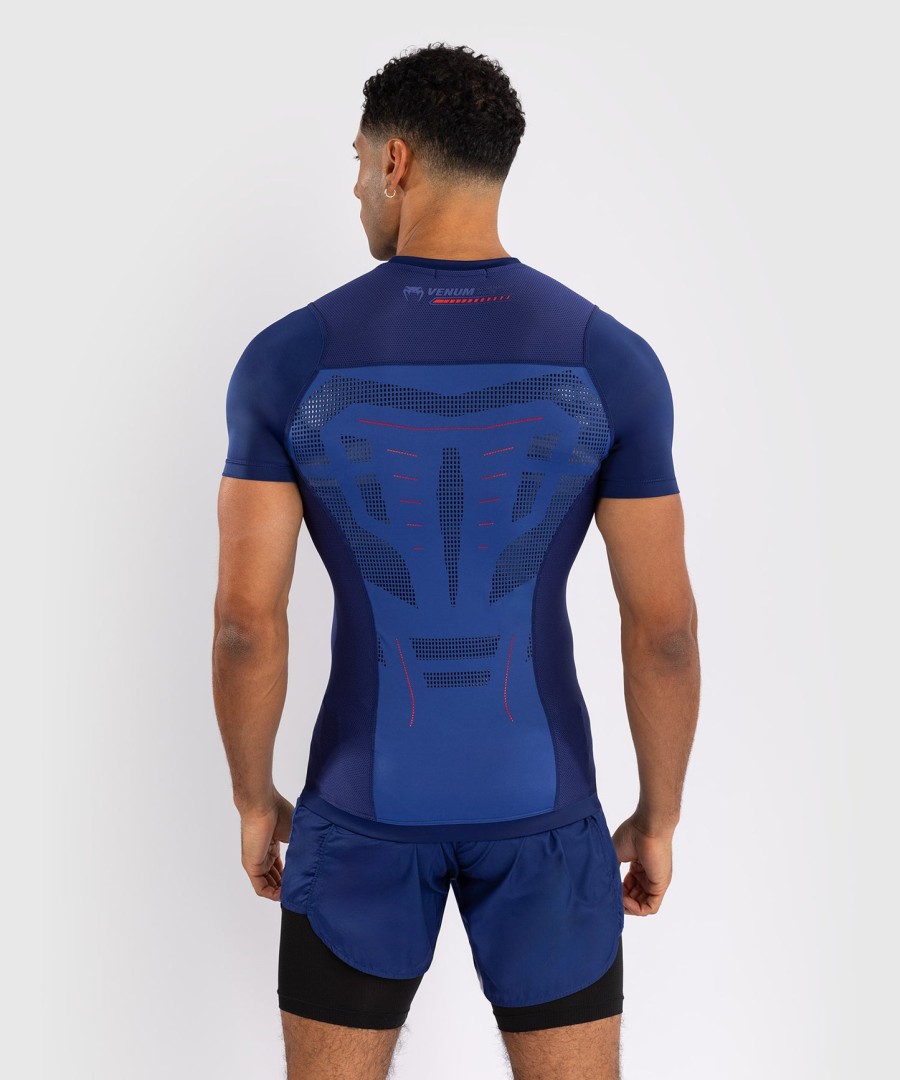 camiseta de proteção solar venum technical 3.0 de manga curta - azul noite