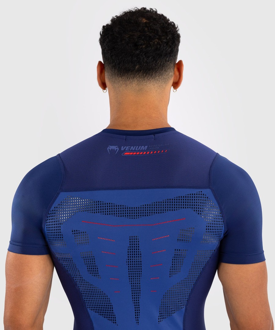 camiseta de proteção solar venum technical 3.0 de manga curta - azul noite
