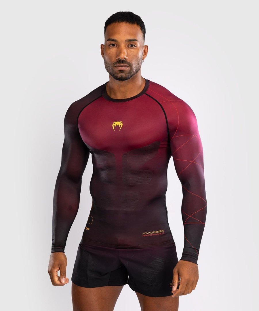camiseta de proteção solar venum tactical xt masculina de manga comprida - pretobordôdourado