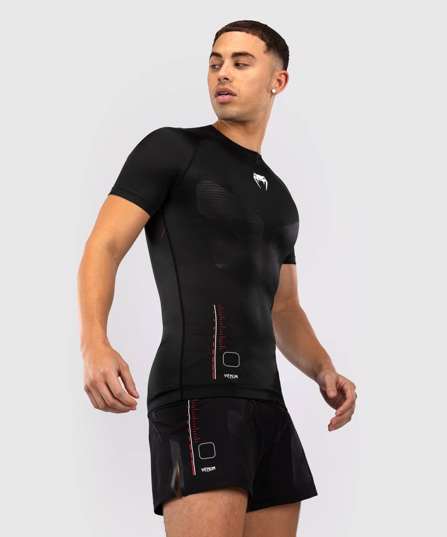camiseta de proteção solar venum tactical xt de manga curta - pretovermelho fogo