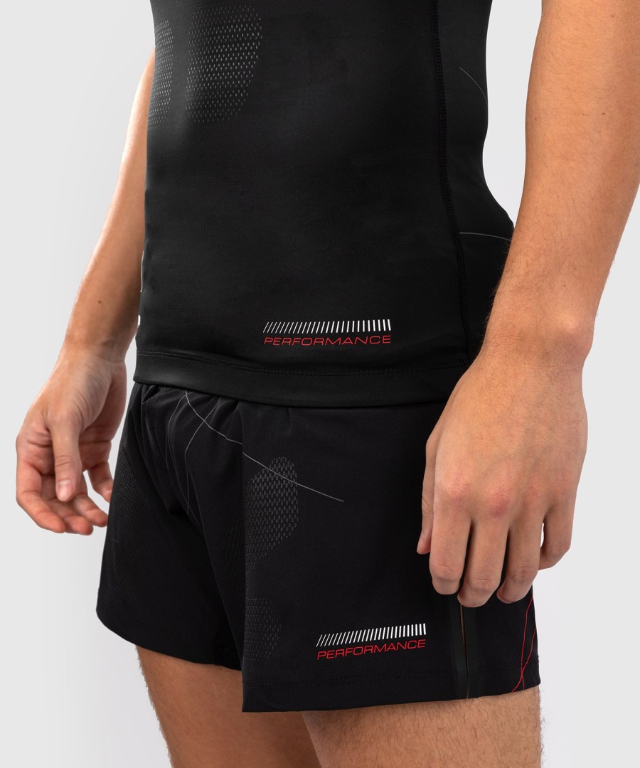 camiseta de proteção solar venum tactical xt de manga curta - pretovermelho fogo