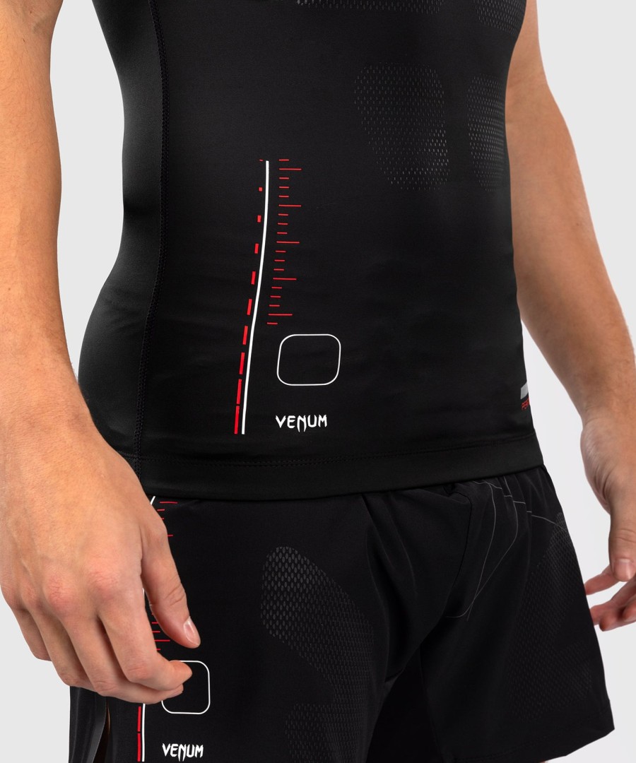camiseta de proteção solar venum tactical xt de manga curta - pretovermelho fogo