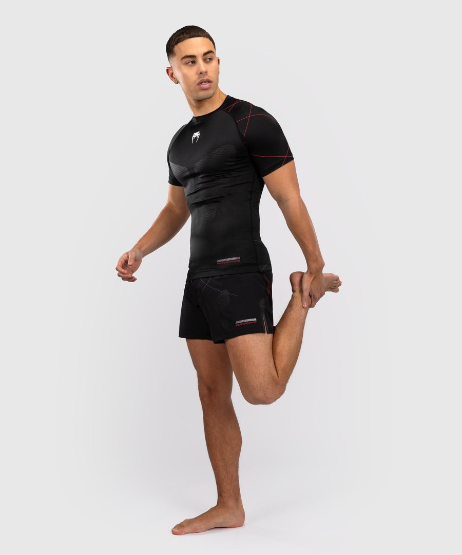 camiseta de proteção solar venum tactical xt de manga curta - pretovermelho fogo
