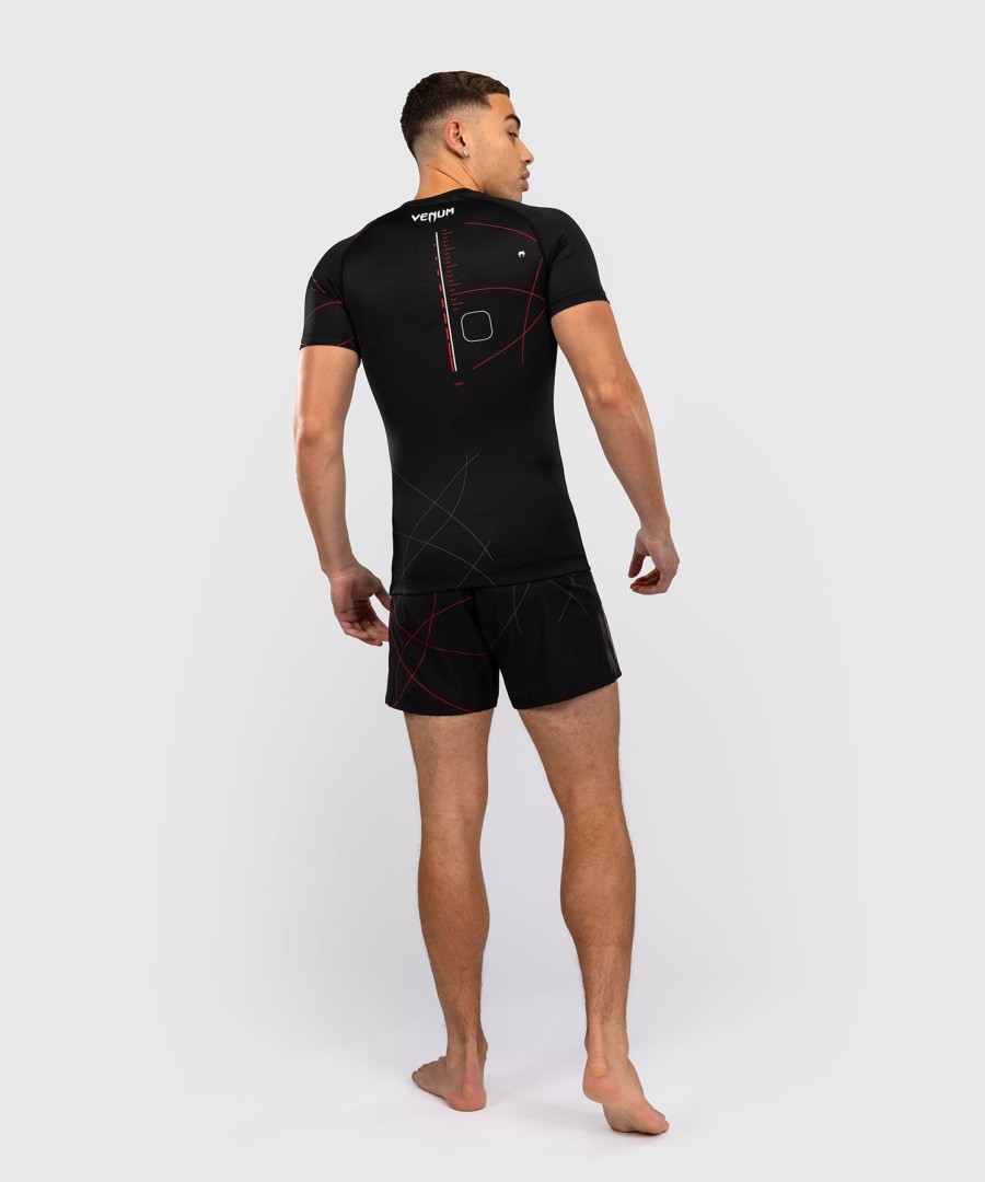camiseta de proteção solar venum tactical xt de manga curta - pretovermelho fogo