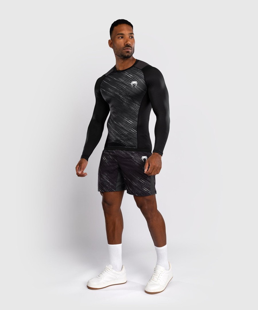 camiseta de proteção solar venum rapid de manga comprida - pretocinza tempestade