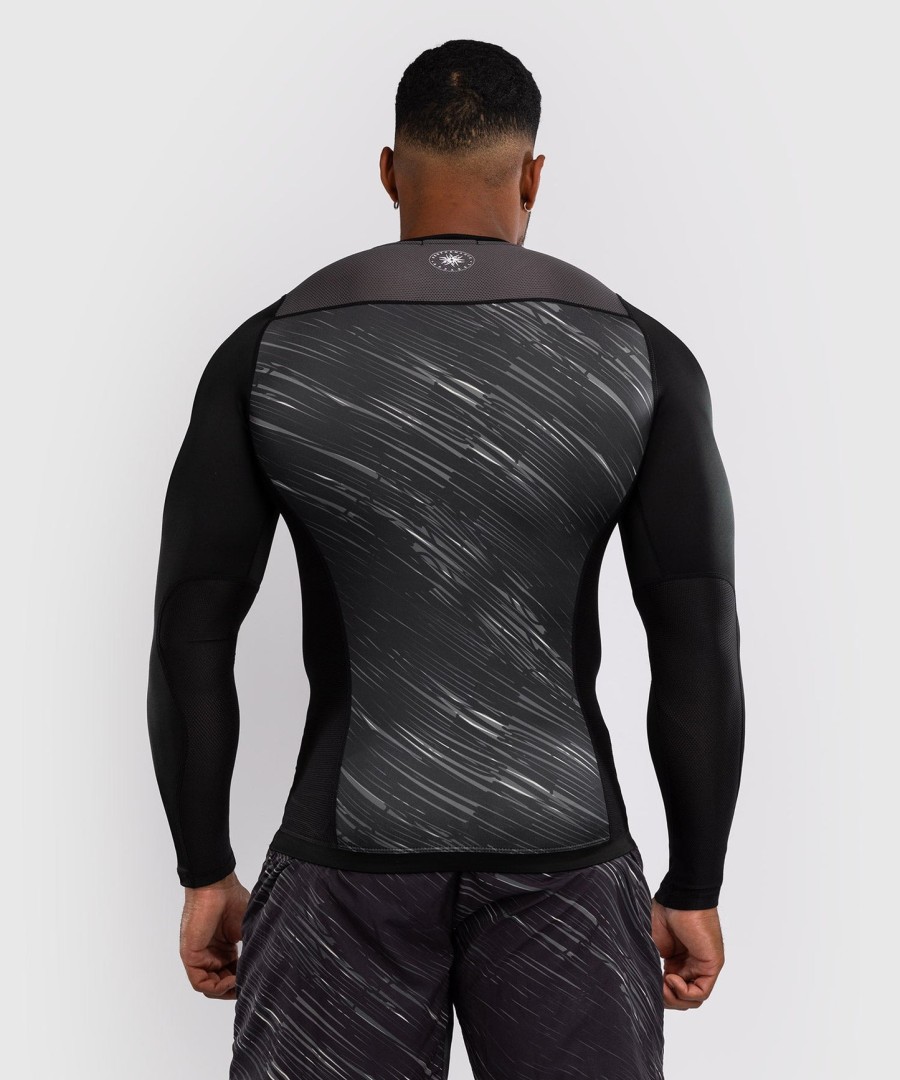 camiseta de proteção solar venum rapid de manga comprida - pretocinza tempestade