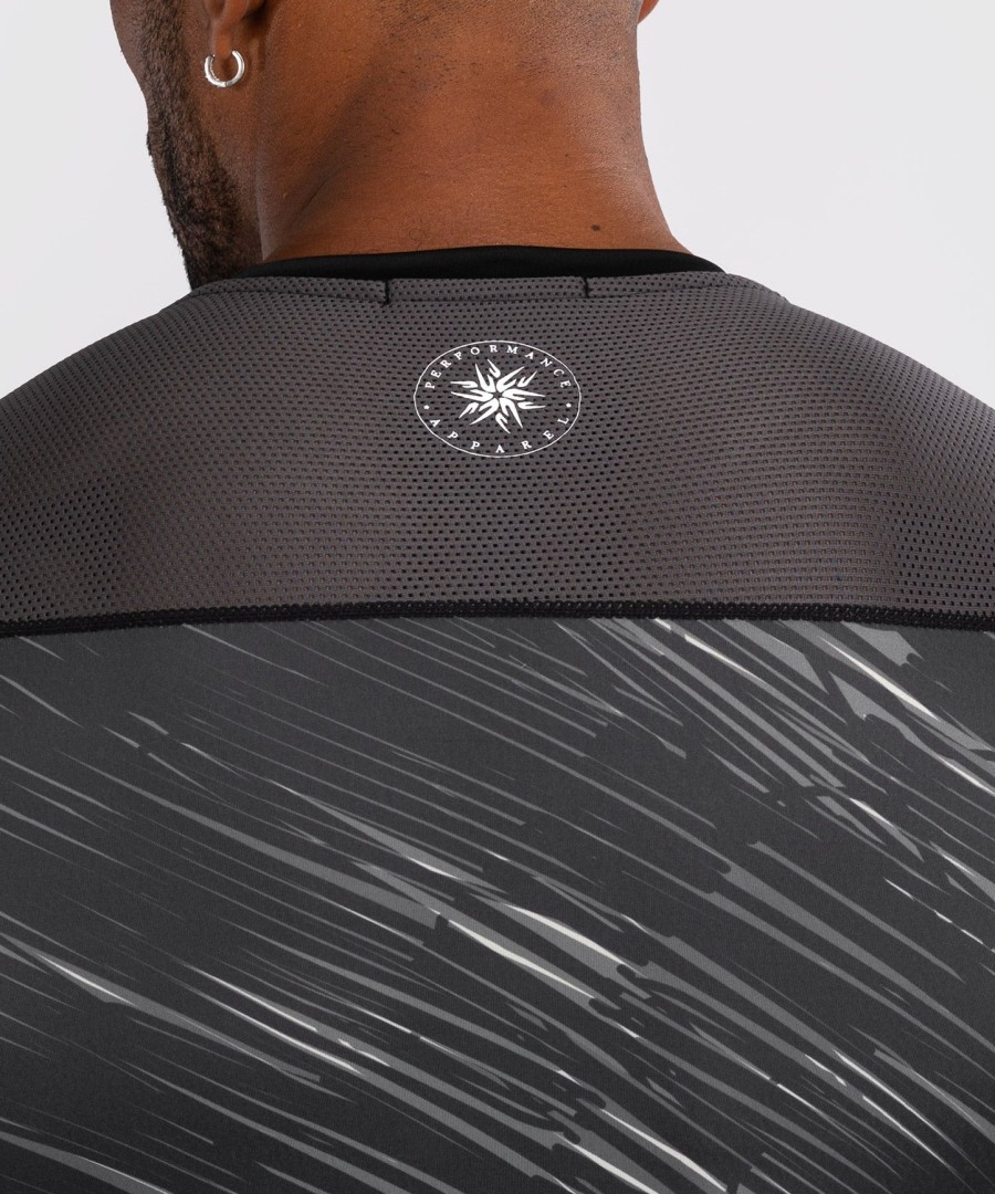 camiseta de proteção solar venum rapid de manga comprida - pretocinza tempestade