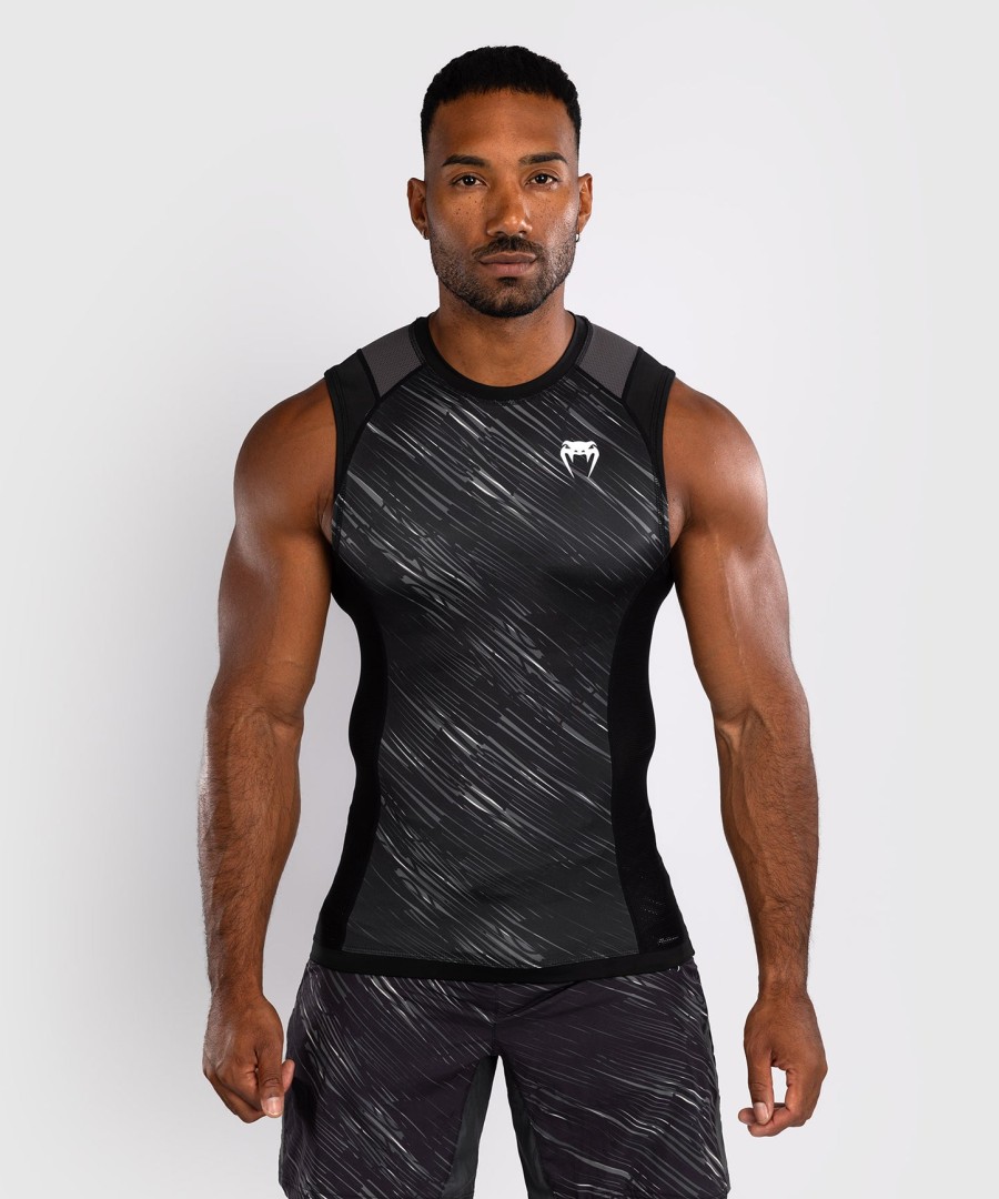 camiseta de proteção solar sem mangas venum rapid - pretocinza tempestade