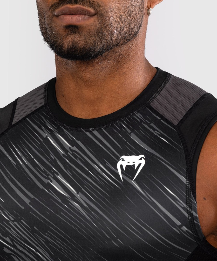 camiseta de proteção solar sem mangas venum rapid - pretocinza tempestade