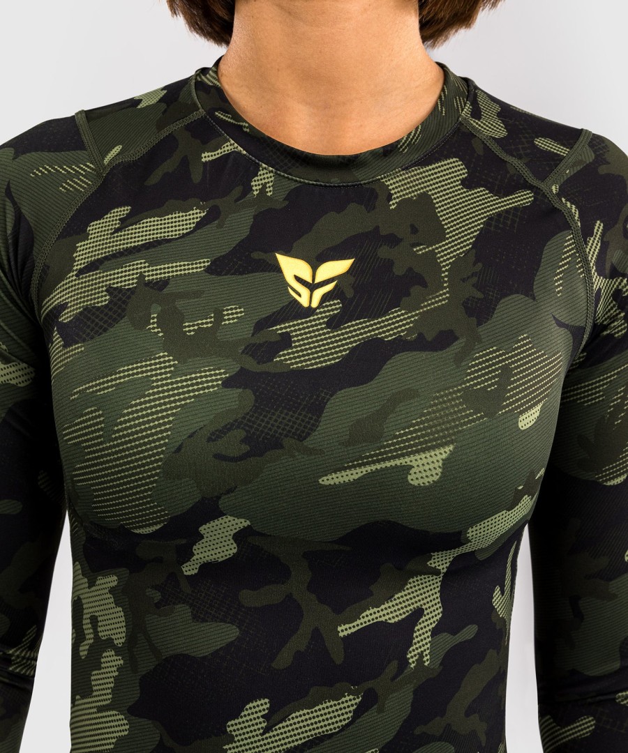camiseta de proteção solar feminina de manga comprida venum x sophia rose - camuflagem florestal