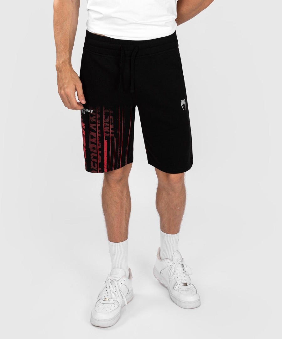 bermuda ufc venum performance institute 2.0 masculina de algodão - pretovermelho
