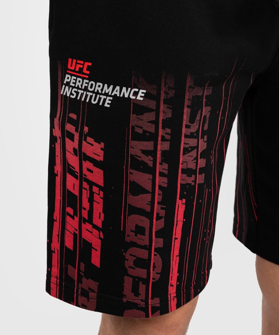 bermuda ufc venum performance institute 2.0 masculina de algodão - pretovermelho