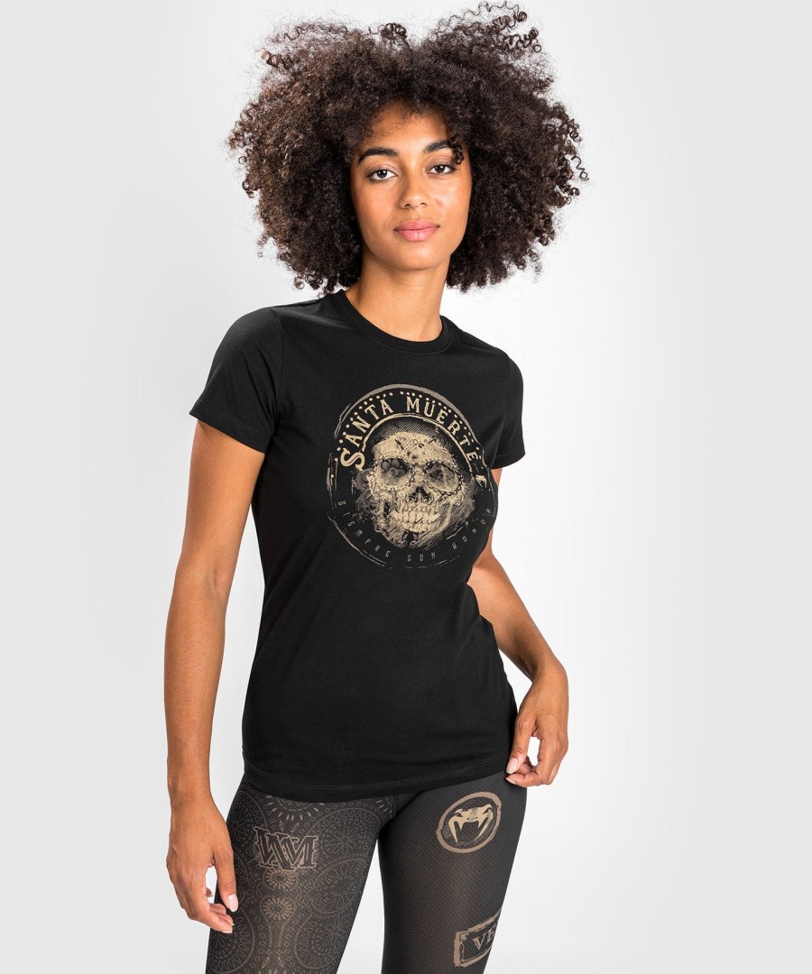 camiseta santa muerte dark side venum mulher - pretamarrom
