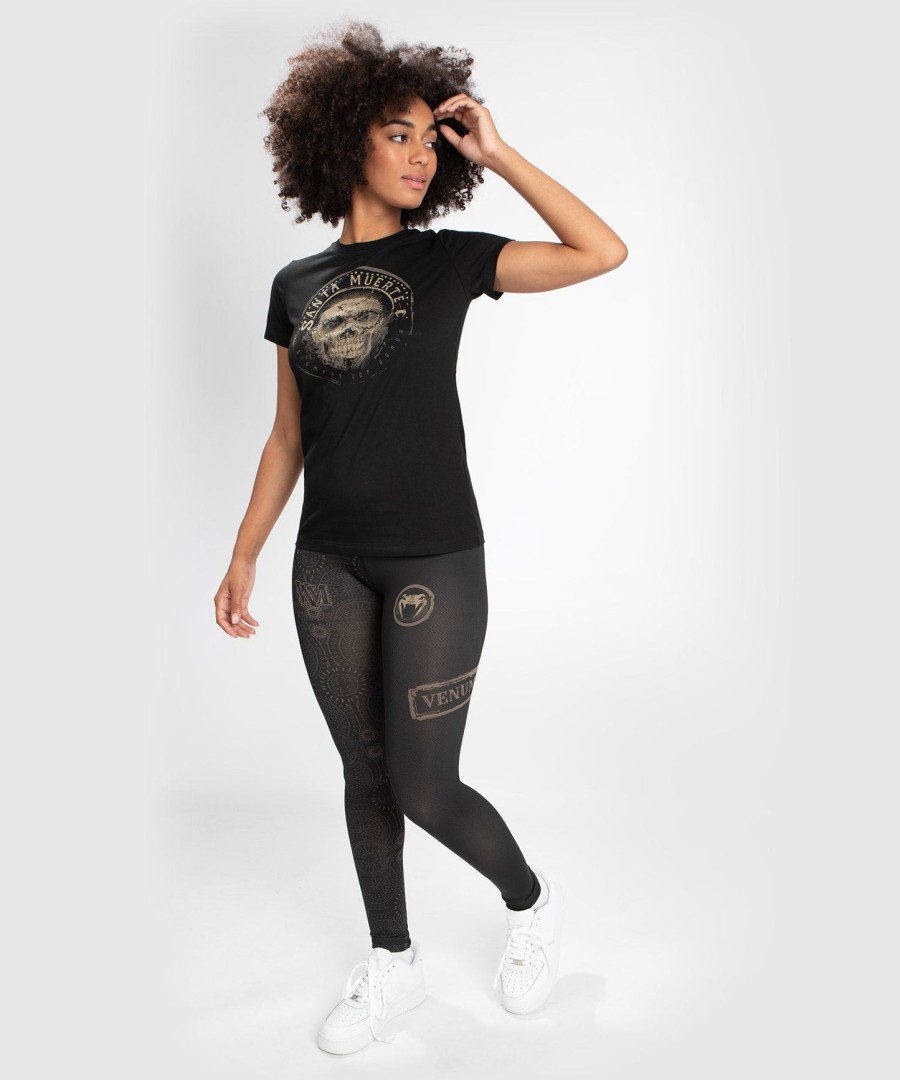 camiseta santa muerte dark side venum mulher - pretamarrom