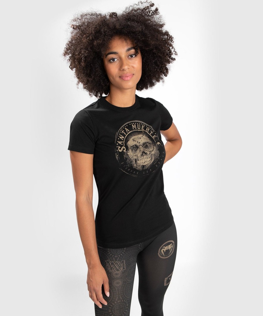 camiseta santa muerte dark side venum mulher - pretamarrom