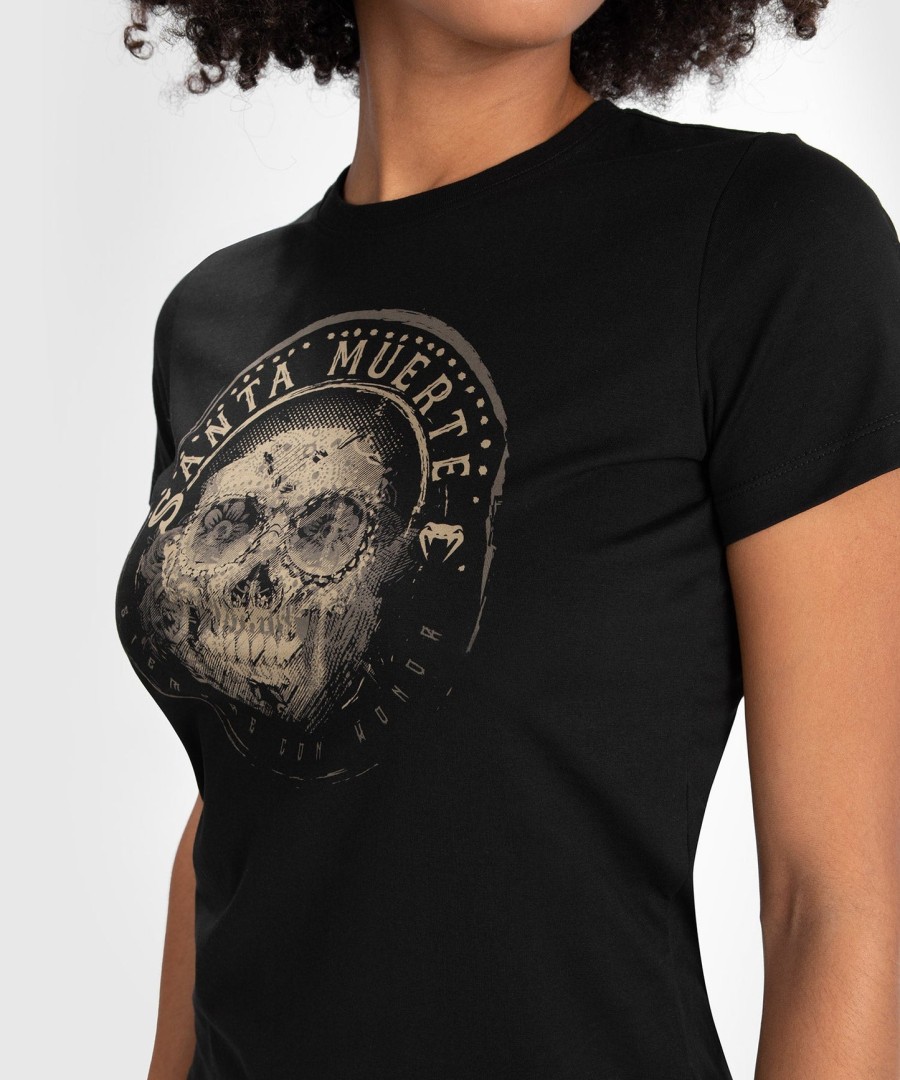 camiseta santa muerte dark side venum mulher - pretamarrom