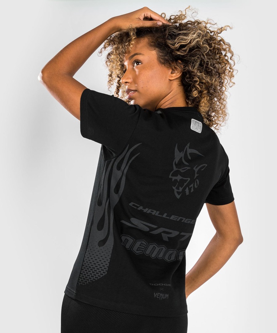 camiseta feminina venum x dodge demon 170 - preta
